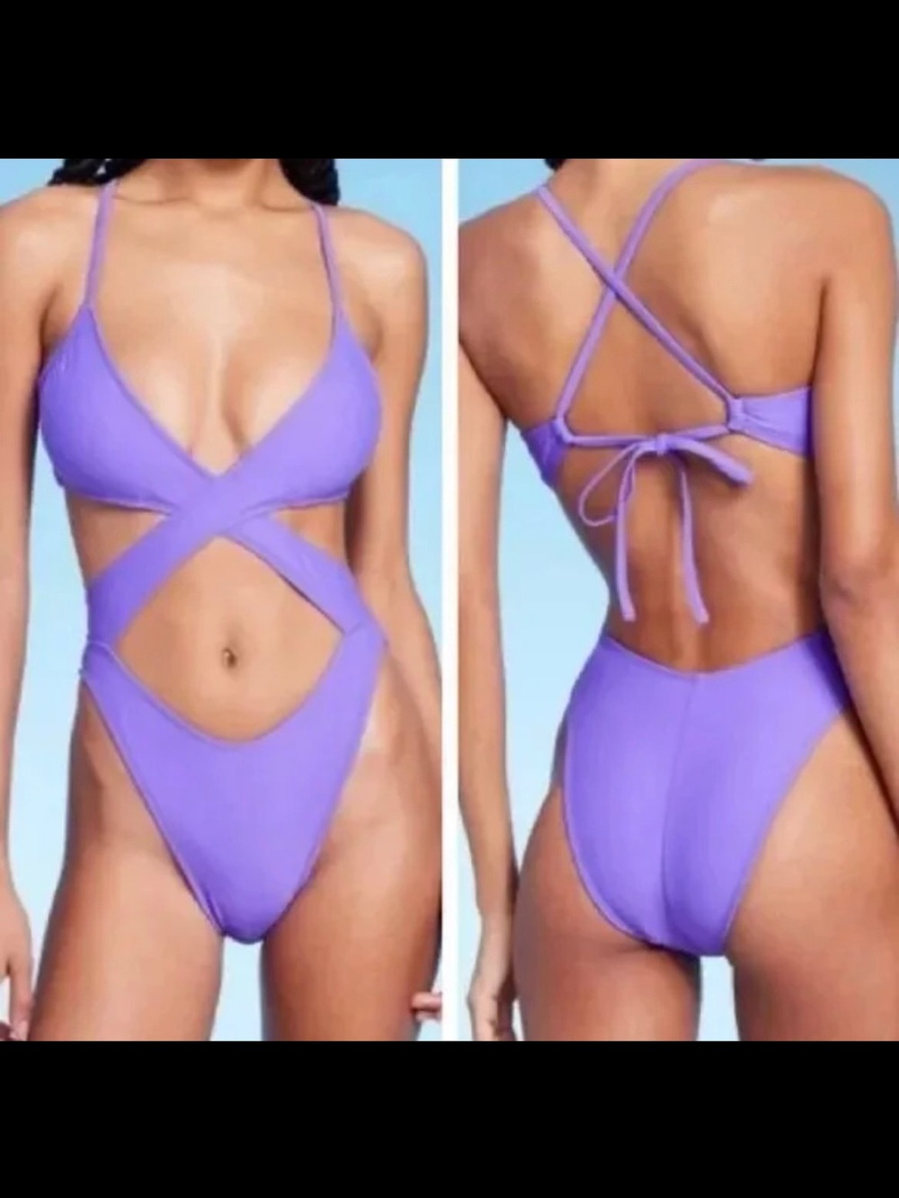 wrap around swimsuit 💜👙